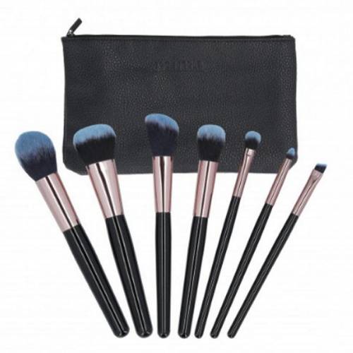 Set 7 Pensule Negre pentru Machiaj - Mimo Makeup Brush Black - 7 buc