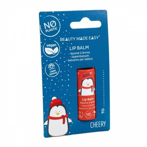 Balsam de Buze Vegan Zero Plastic Lip Balm Cherry Beauty Made Easy - Editie Limitata de Craciun - 5 - 5 g