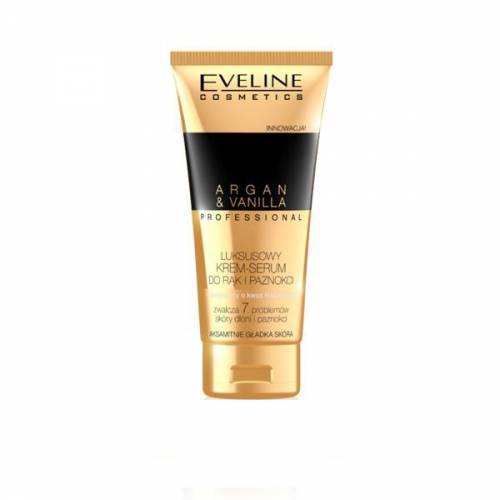 Crema / Ser pentru maini si unghii - Eveline Cosmetics - Argan & Vanilla Luxury Cream - 100 ml