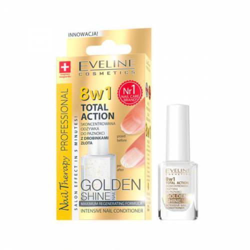 Tratament profesional pentru unghii 8 in 1 - Eveline Cosmetics - Golden Shine - 12ml