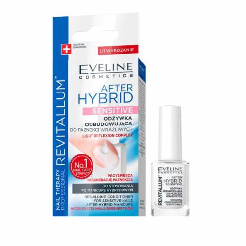 Tratament profesional pentru unghii - Eveline Cosmetics - After Hibrid Sensitive - 12 ml