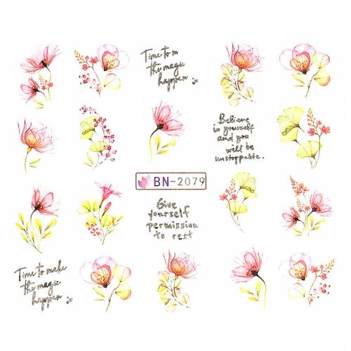 Tatuaj Unghii LUXORISE Magic Flowers - BN-2079