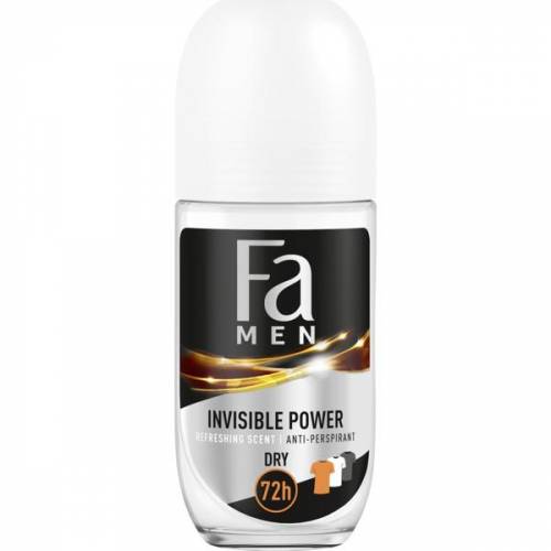 Deodorant Roll-on Antiperspirant pentru Barbati Invisible Power Dry 72h Fa Men - 50 ml