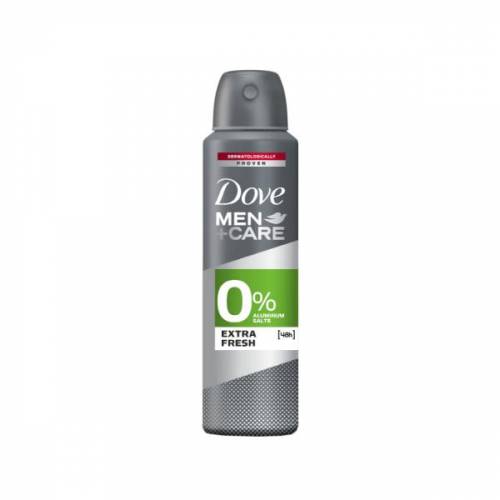 Deodorant Spray Antiperspirant fara Saruri de Aluminiu pentru Barbati - Dove Men+Care 0% Aluminium Salts Extra Fresh - 150 ml