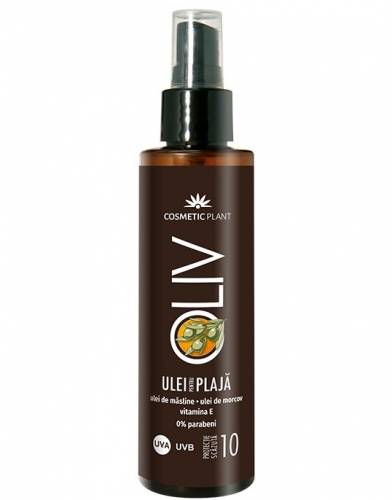 Cosmetic plant oliv spf 10 ulei pentru plaja spray cu ulei de morcov - ulei de masline si vitamina e
