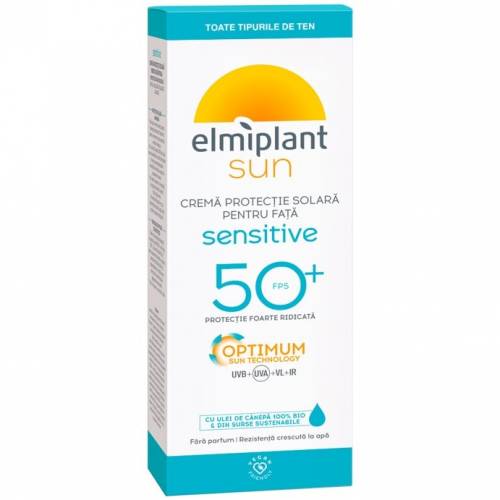 Elmiplant sun sensitive crema cu protectie solara pentru fata sensibila spf 50+