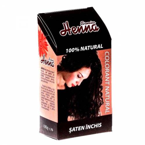 Colorant Natural Henna Sonia - Saten Inchis - 100 g