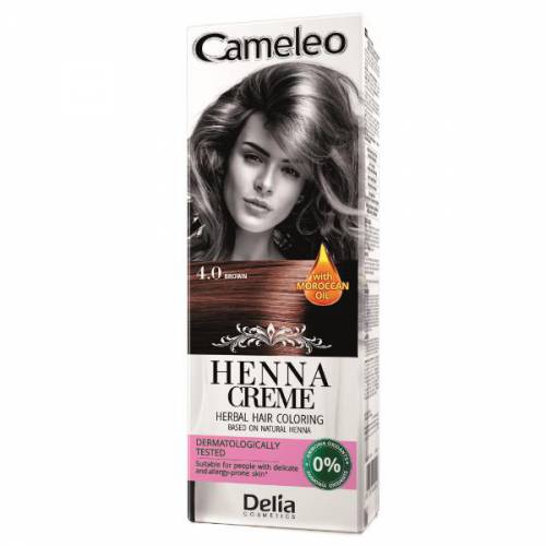 Crema Coloranta pentru Par pe Baza de Henna Cameleo Delia Cosmetics - nuanta 40 Brown - 75g