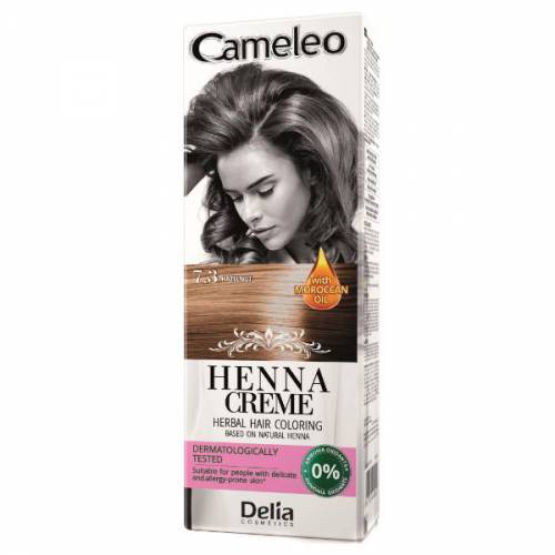 Crema Coloranta pentru Par pe Baza de Henna Cameleo Delia Cosmetics - nuanta 73 Hazelnut - 75g