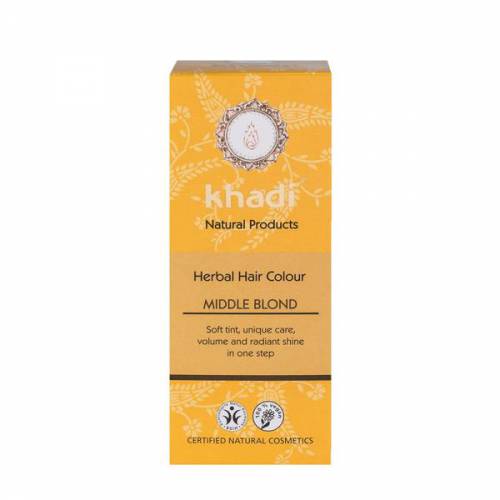 Vopsea de Par Henna pentru Blond Mediu Khadi - 100 g
