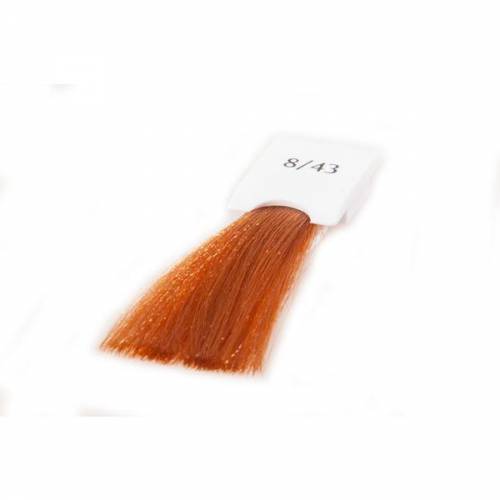 Vopsea permanenta organica Cece Sense Bio 125 ml fara parabeni nr 843 - culoare cooper golden light blond/ blond cupru auriu deschis